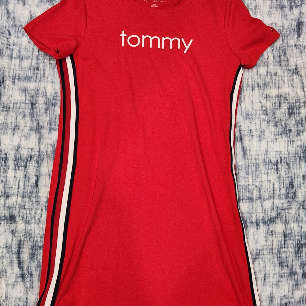 Tommy Hilfiger Red Dress with Stripes
